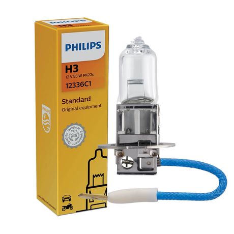 Lâmpada Philips Standard 55w 12v H3 Iodo PK22s Farol