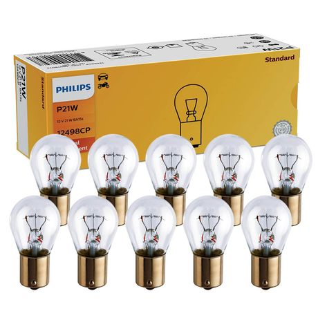Kit 10 Lâmpada Philips Standard P21w 12v BA15s 1141 Universal - Padrão
