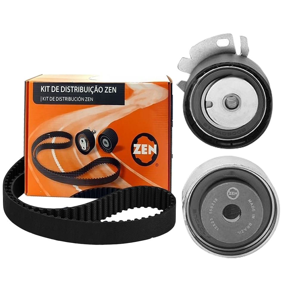 Kit Correia Dentada Zen para Fiat Brava com correia e polias tensionadoras