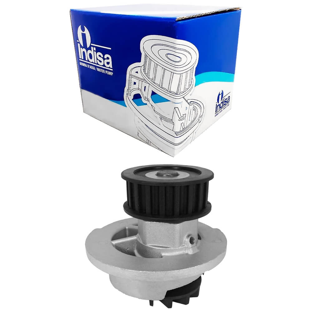 Bomba d'água Indisa para Chevrolet Tigra 1.6 98-99 com polia preta e corpo metálico