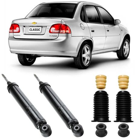 2 Amortecedor Chevrolet Classic 2003 a 2016 Traseiro Monroe e Kit