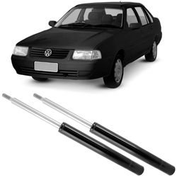 Amortecedores-dianteiros-Monroe-para-Volkswagen-Santana-84-a-2006-com-carro-preto-ao-fundo-