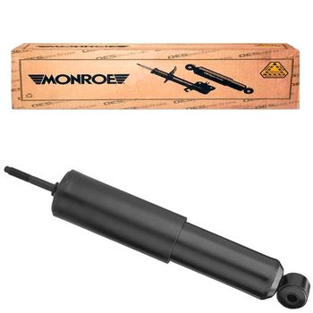 Amortecedor-traseiro-Monroe-334413MM-para-F1000-4x2--92-a-98--com-embalagem-ilustrativa-e-detalhes-do-produto-
