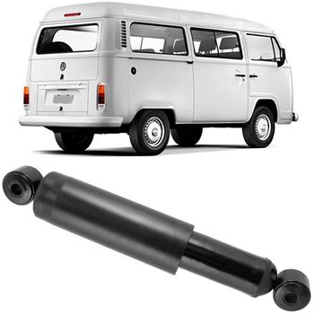 Amortecedor-traseiro-Monroe-334422MM-para-Kombi-82-a-96-com-embalagens-e-componentes-em-destaque-