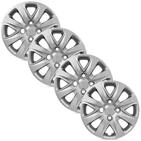 Jogo 4 Calota Original Ford Ka Prata Aro 14 Grid