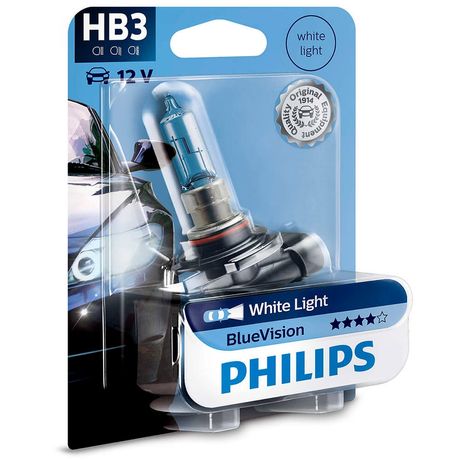 Lâmpada Philips Blue Vision 65W 12V P20d HB3 Farol Alto Baixo