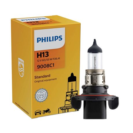 Lâmpada Philips Standart 55W 12V P26,4t H13 Farol