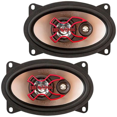 Par Alto Falante B3X46X 4x6 Polegadas 80w Rms Bravox