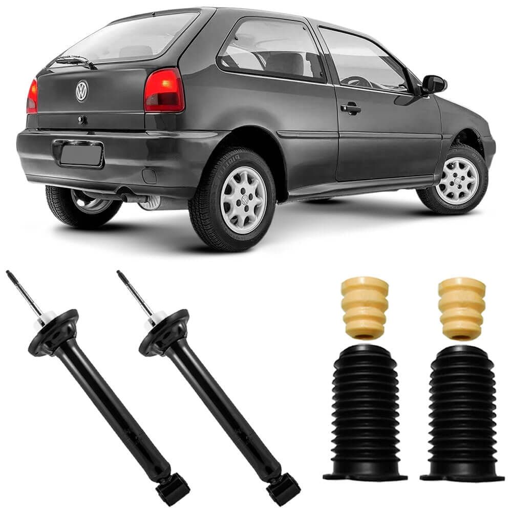 Kit amortecedor traseiro Cofap para Volkswagen Gol G2 1995-2003 com batentes e coifas