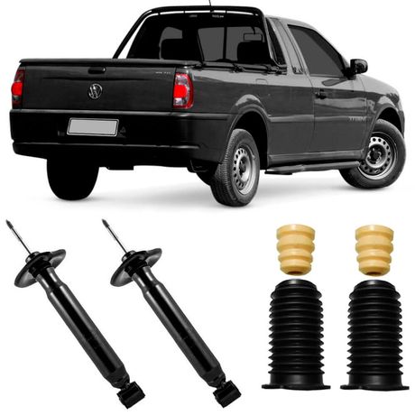 2 Amortecedor Volkswagen Saveiro 98 a 2008 Traseiro Cofap e Kit