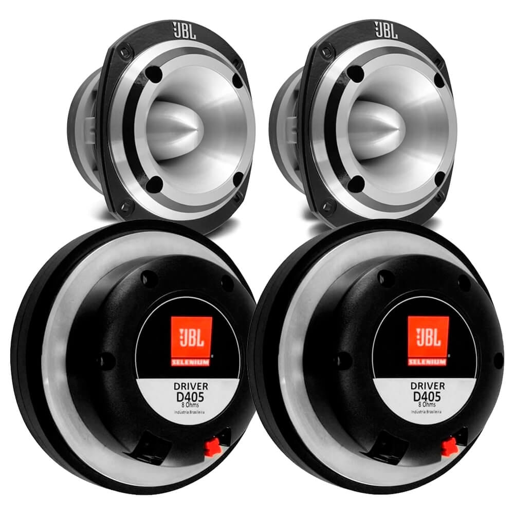 Kit Jbl Selenium 2 Drivers D405 + 2 Tweeters ST450 Trio 800w Rms fortbras