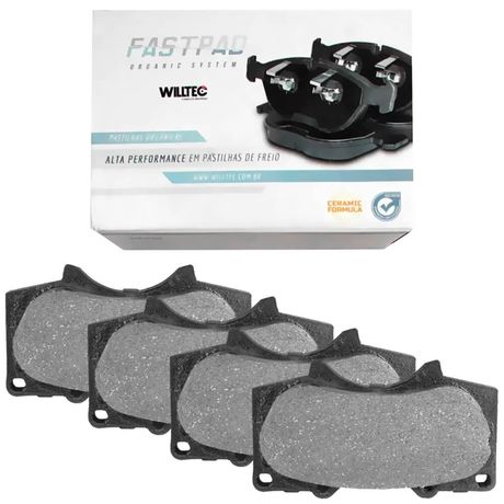 Kit Pastilha Freio Cerâmica Hilux Sw4 2006 a 2015 Dianteira Fastpad Willtec