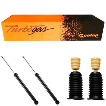 Amortecedores-traseiros-Cofap-para-Ford-Ecosport-4x2--2003-2012--com-kit-de-instalacao-incluso-em-destaque-ao-lado-do-veiculo-