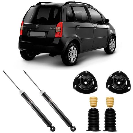 2 Amortecedor Fiat Idea 2005 a 2016 Traseiro Cofap e Kit