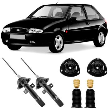 Amortecedores-dianteiros-Cofap-Turbogas-para-Ford-Fiesta-96-a-2001-incluindo-kit-de-instalacao-e-componentes-auxiliares-