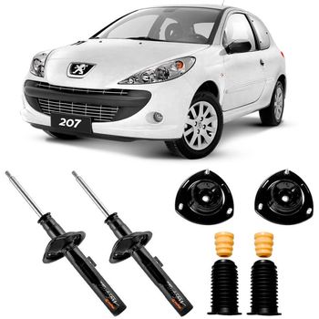 Dois-amortecedores-Cofap-Turbogas-para-Peugeot-207-2009-2014-com-kit-de-montagem-incluido--Ideal-para-manutencao-do-veiculo-