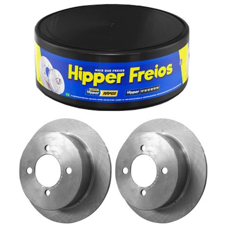 Par Disco Freio Gurgel BR800 88 a 93 Dianteiro Sólido Hipper Freios