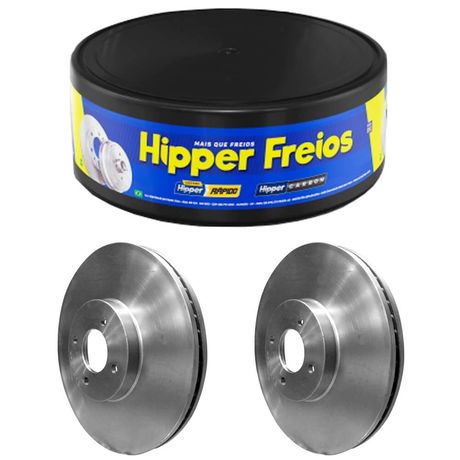 Par Disco Freio Jac J3 1.4 1.5 2010 a 2015 Dianteiro Ventilado Hipper Freios