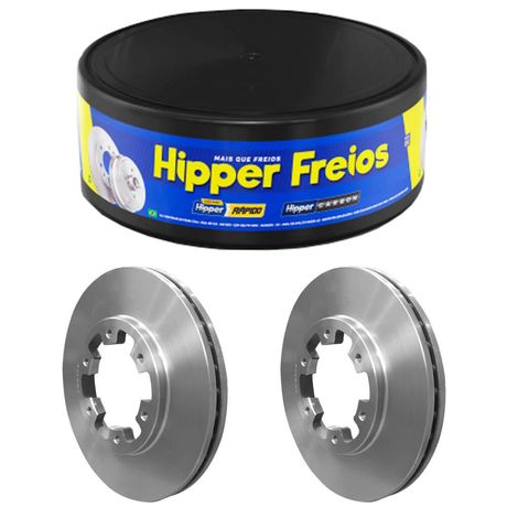 Par Disco Freio Frontier 2.5 2007 a 2013 Dianteiro Ventilado Hipper Freios