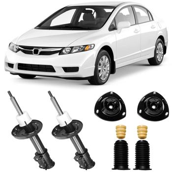 Amortecedores-dianteiros-Nakata-para-Honda-Civic-2006-a-2011-com-kit-de-montagem-incluido-fundo-de-carro-branco-