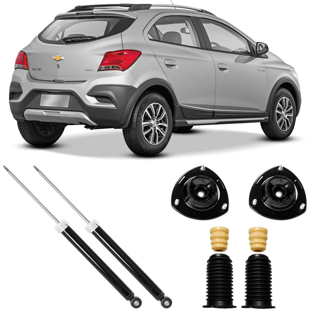 2 Amortecedor Onix Activ 2017 a 2018 Traseiro Nakata e Kit - fortbras