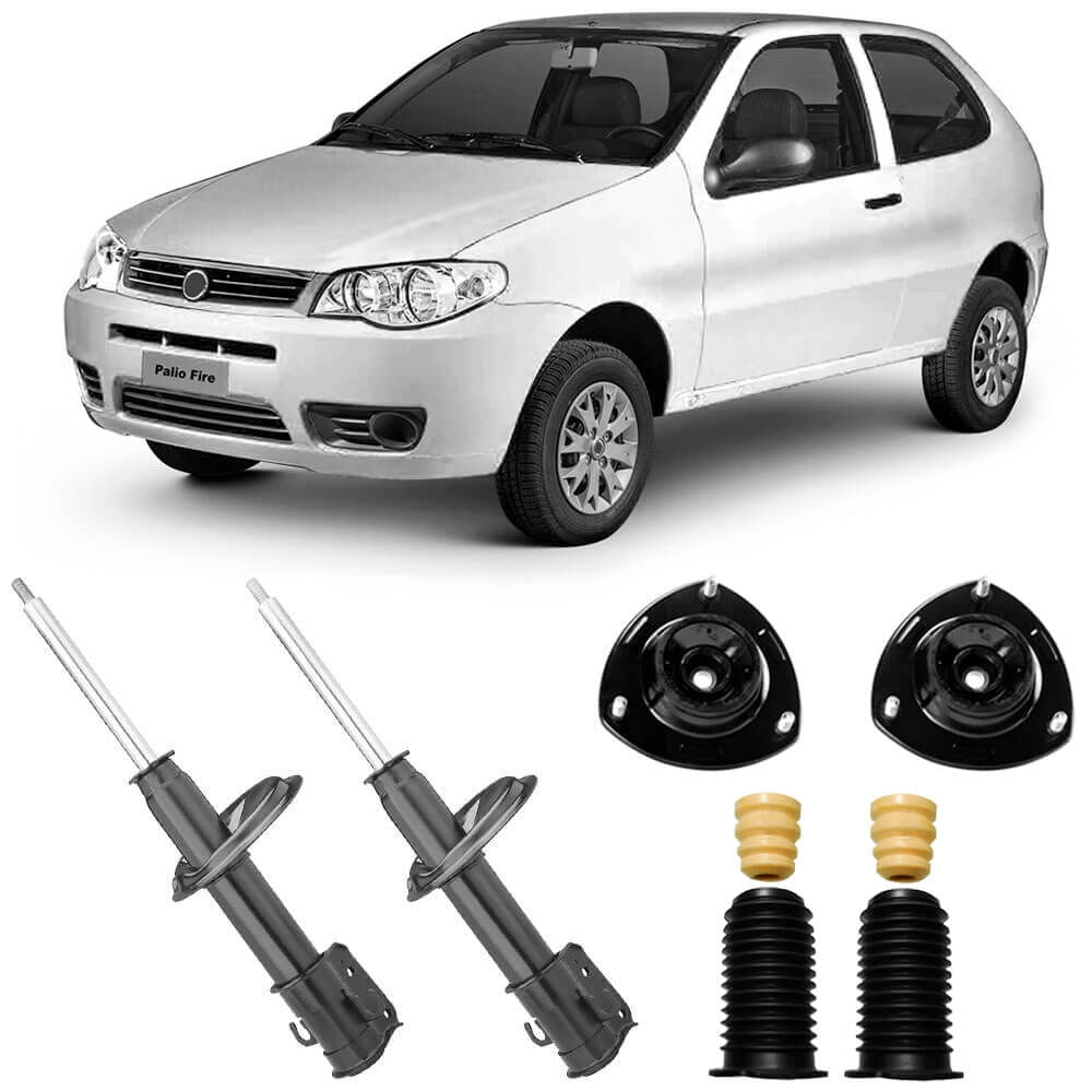 2 Amortecedor Palio 2001 a 2013 Dianteiro Nakata e Kit - fortbras