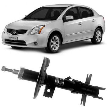 Amortecedor-dianteiro-para-Nissan-Sentra-2007-a-2013-modelo-Nakata-HG41055-com-caixa-azul-visivel-ao-fundo-