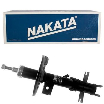 Amortecedor-dianteiro-para-Nissan-Sentra-2007-a-2013-modelo-Nakata-HG41055-com-caixa-azul-visivel-ao-fundo-