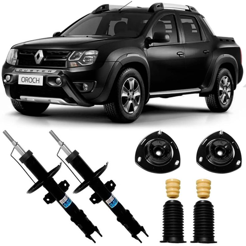 2 Amortecedor Duster Oroch 2016 a 2018 Dianteiro Nakata e Kit - fortbras