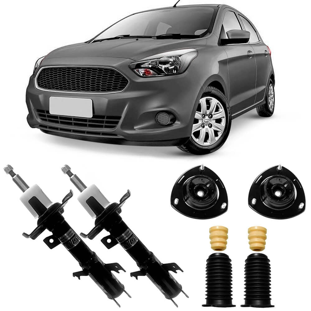 2 Amortecedor Ford Ka 2015 a 2018 Dianteiro Passageiro Nakata e Kit ...