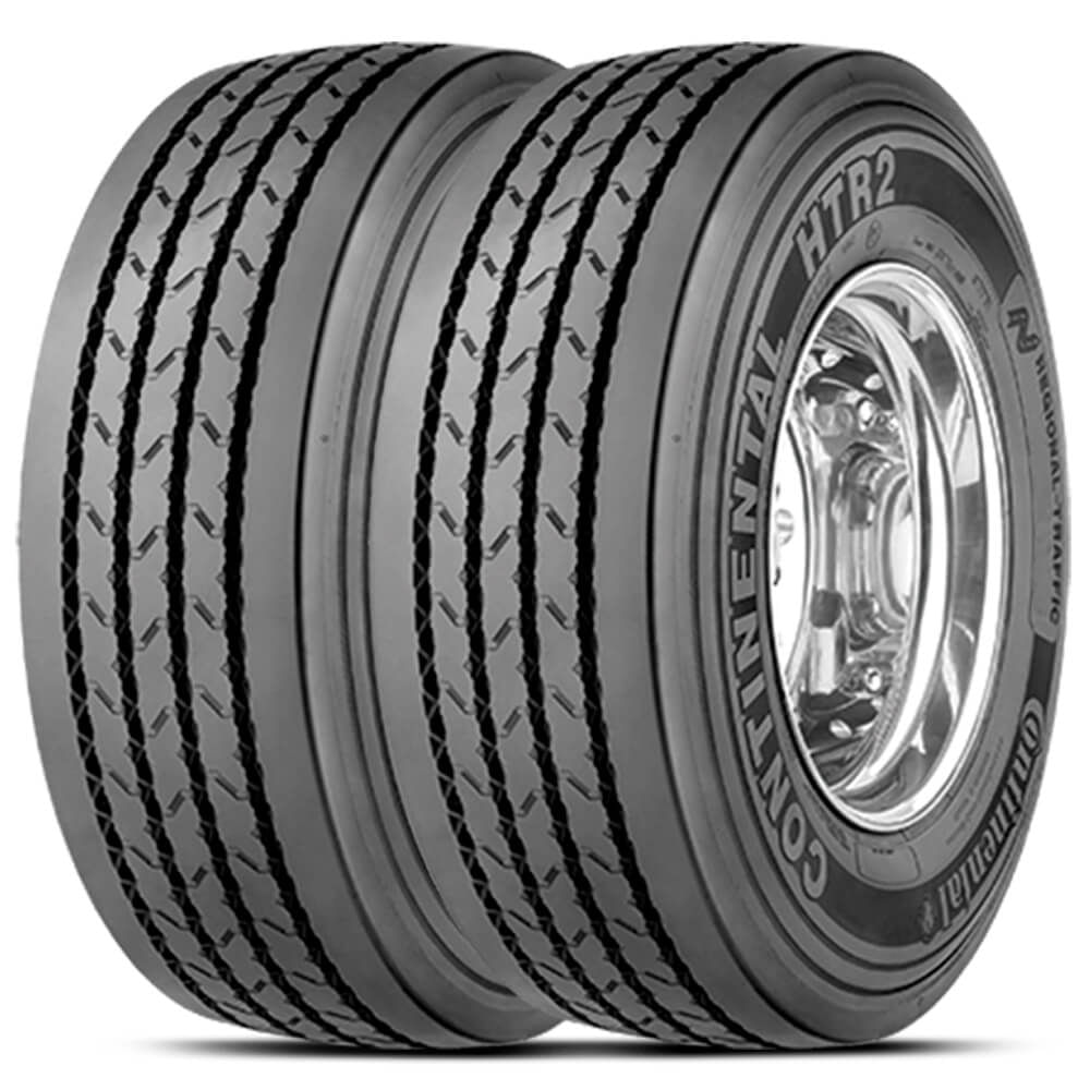 Kit 2 Pneu Continental Aro 22.5 385/65r22.5 160k Htr2 Us 20pr - Fortbras