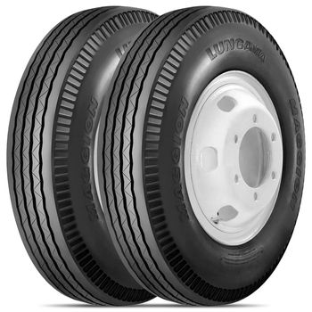 Kit-com-2-pneus-Maggion-aro-16-modelo-7-50-16-classificacao-116L-12PR-marca-Lungavia-com-desenho-de-banda-robusto-