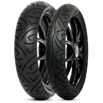 Dois-pneus-de-moto-Pirelli-Sport-Demon-medidas-140-70-17-e-110-70-17-com-design-de-banda-de-rodagem-moderno-