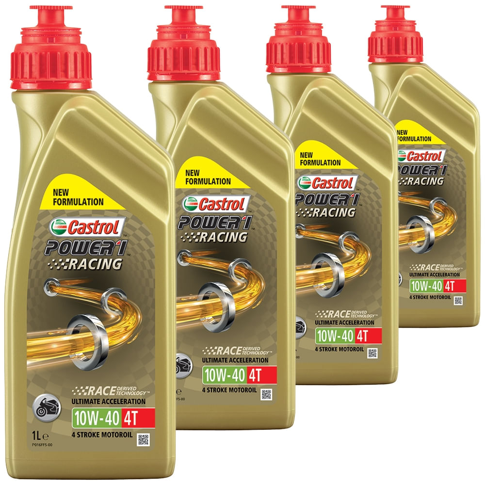 Óleo Sintético 10W40 Power 1 Racing 4T Castrol 4 Litros - Jaicar