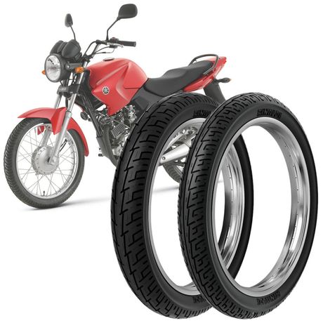 2 Pneu Moto Yamaha YBR Rinaldi 90/90-18 57p 2.75-18 48p BS32