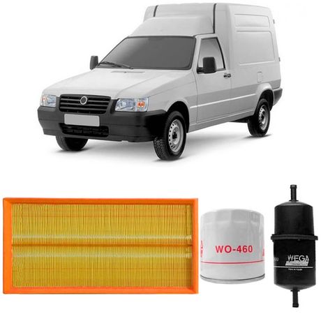 Kit Filtro Ar Óleo Combustível Fiat Fiorino 1.5 92 a 2005 Wega