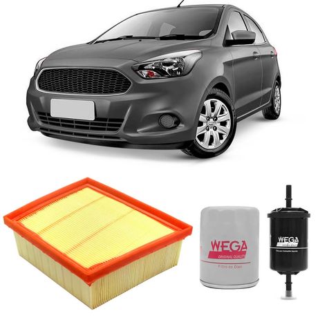 Kit Filtro Ar Óleo Combustível Ford Ka 1.0 1.5 2015 a 2017 Flex