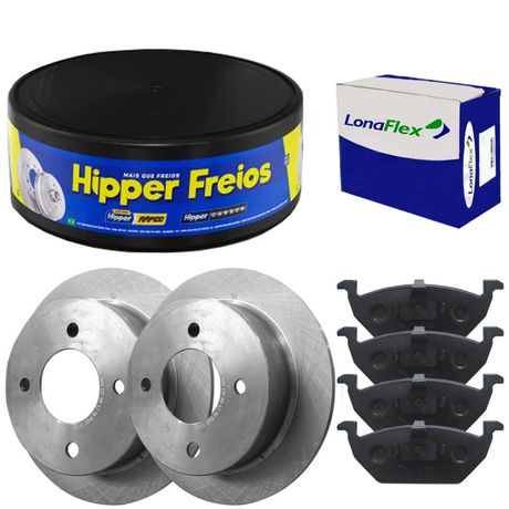 Kit Pastilha Disco Freio Palio 98 a 2009 Dianteiro Sólido