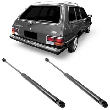 Amortecedores-para-mala-Ford-Belina-85-a-89-mostrados-abaixo-do-carro-ideais-para-substituicao-e-manutencao-