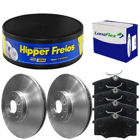 Kit Pastilha Disco Freio Sprinter 2001 a 2018 Dianteiro Ventilado Perrot Lonaflex