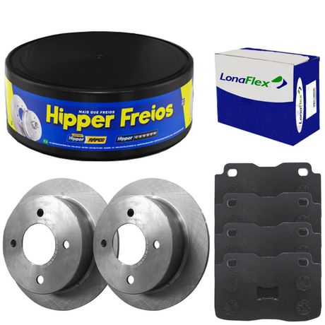 Kit Pastilha Disco Freio Fiat Fiorino 84 a 87 Dianteiro Sólido Teves Lonaflex