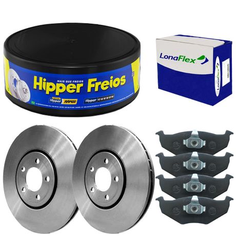 Kit Pastilha Disco Freio Audi A3 97 a 98 Dianteiro Ventilado Bosch Lonaflex