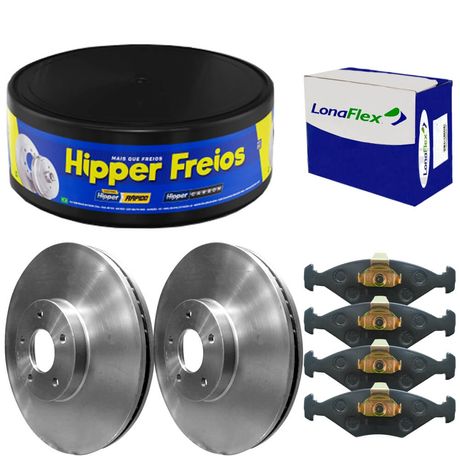 Kit Pastilha Disco Vectra 2003 a 2012 Dianteiro Ventilado Teves Lonaflex