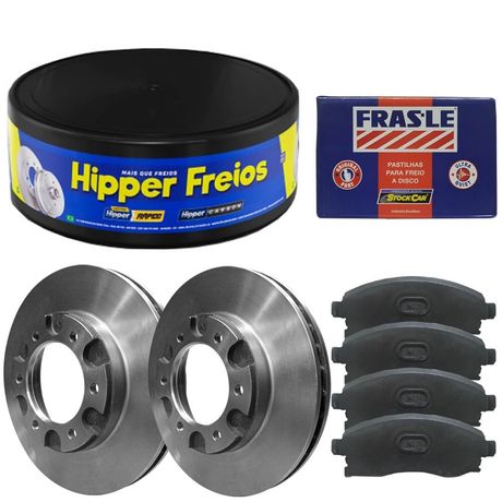 Kit Pastilha Disco Freio D20 93 e 94 Dianteira Ventilado Bendix Frasle