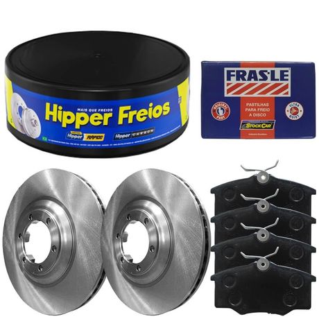 Kit Pastilha Disco Freio S10 96 a 2012 Dianteira Ventilado Varga Frasle