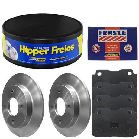 Kit Pastilha Disco Freio Fiorino 83 a 86 Dianteira Sólido Bendix Frasle