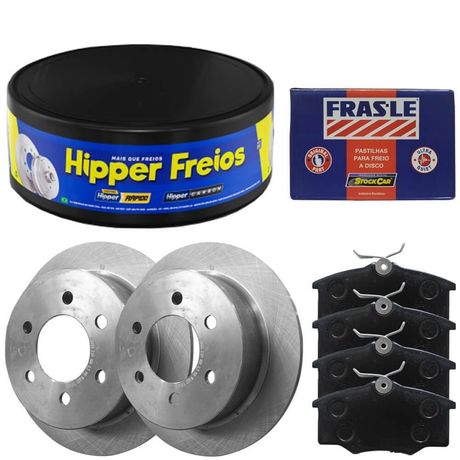 Kit Pastilha Disco Freio Sprinter 413 2006 a 2012 Traseiro Sólido Perrot Frasle