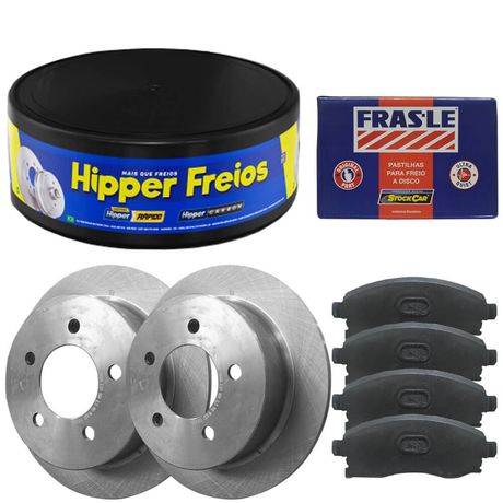 Kit Pastilha Disco Freio Vera Cruz 3.8 2007 a 2012 Traseiro Mando Frasle
