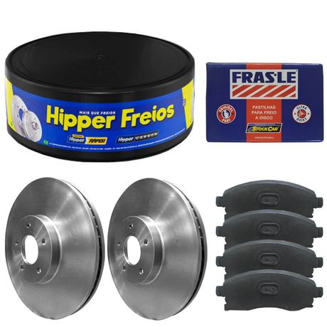 Kit Pastilha Disco Freio Passat 2014 a 2016 Dianteiro Frasle