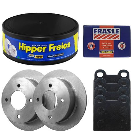 Kit Pastilha Disco Freio Gol G1 1.6 83 a 93 Dianteiro Teves Frasle